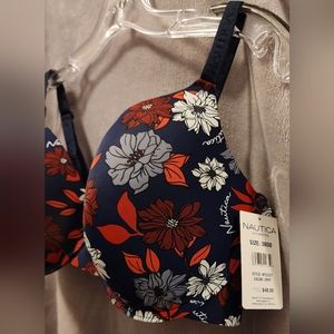 NWT NAUTICA Intimates • Underwire Everyday Padded BRA • 38DD